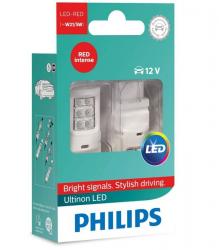 2x Ultinon W21 / 5W LED piros izzók Philips