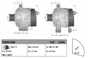 Alfa Romeo Mito - Fiat Punto generátor